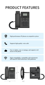 Teléfono VoIP de Oficina KS30, 2 Cuentas SIP, Audio HD, Pantalla LCD Retroiluminada de 2.3 Pulgadas, Teléfono IP de Escritorio Empresarial para Centros de Llamadas y Fábricas - Product Image 5
