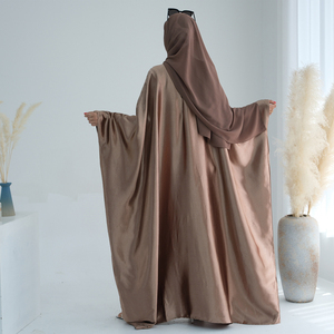 Vestido largo arrugado de satén con manga de mariposa Ramadan Eid cinturón interior vestidos de fiesta brillantes Dubai Turquía Kaftan ropa islámica vestido - Product Image 5