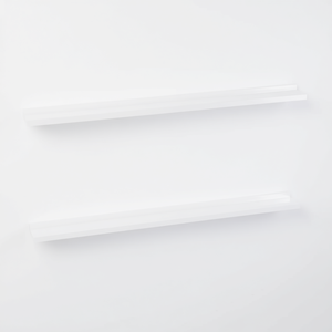 Estantes de Pared 39.4x3.5x1.2 Blancos de Alto Brillo, Modernos, para Almacenamiento, 2 Piezas - Product Image 1