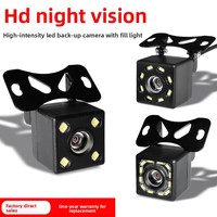 Caméra de recul universelle Feng Yi 4LED éclairée HD 720p pour Tesla Model 3 2019- avec rétroviseur réglable à 165° et vision nocturne