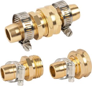 黄铜<span class=keywords><strong>2</strong></span>路3路4路花园软管水龙头分路器3/4 “或5/8” 金属软管修理连接器金属花园软管配件 - Product Image 3