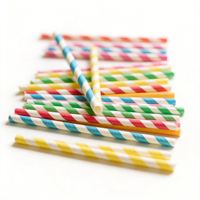 Pailles à boire 100% biodégradables, durables et recyclables, pailles jetables de couleurs assorties, pailles en papier pour smoothies