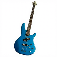 Guitare basse électrique 4 cordes, corps solide multicolore, basse pour débutants, pratique et performance, avec sac de transport