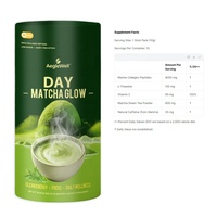 AegleWell OEM ODM Matcha Glow Powder Stick, peptides de collagène marin, L-théanine, vitamine C, énergie propre, concentration, complément alimentaire