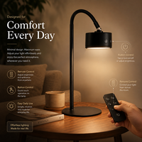 Lampe de table LED moderne rechargeable à col de cygne avec télécommande, 4000 mAh, 3 couleurs, intensité réglable, sans fil, pour étude et lecture, OEM ODM