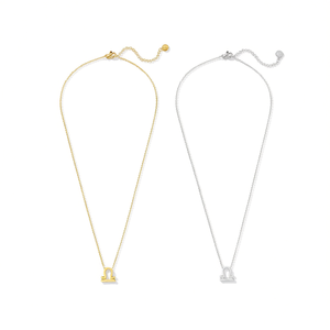 Collar con Colgante de Libra en Acero Inoxidable 46053 Dorado Plateado - Product Image 2