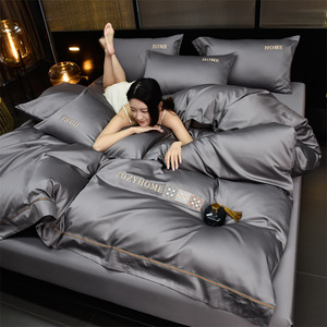 Ensemble de literie en coton à fibres longues de qualité supérieure, 100 pièces, linge de lit quatre pièces tout en coton pour usage domestique - Product Image 1