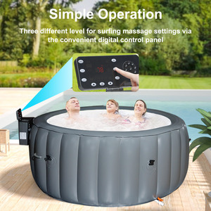 DE <span class=keywords><strong>2025</strong></span> nuovo arrivo 180 all'aperto * 180*71CM 2-3 persone rotonde a risparmio energetico in PVC vasche idromassaggio gonfiabili per piscina SPA - Product Image 2