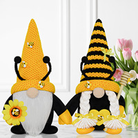 Poupée sans visage Rudolf du Festival des Abeilles, poupée tricotée Abeille Sénior Tournesol, décoration