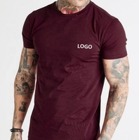 T-shirts pour hommes à coupe classique, imprimés sur mesure, de haute qualité, en coton/élasthanne tricoté, respirants, écologiques, pour la gym et le fitness, coupe musclée courte