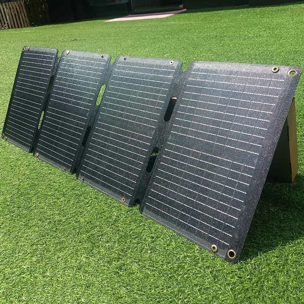 स्मार्ट मॉड्यूल पैनल सौर पैरा कासा 23% दरों Effciency 60w के लिए छोटे पैकेज पोर्टेबल Foldable लचीला सौर पैनलों डेरा डाले हुए