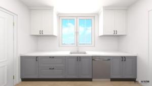 Cuisine en forme de L <span class=keywords><strong>avec</strong></span> îlot <span class=keywords><strong>central</strong></span>: armoires modernes, évier intégré, aménagement ouvert et utilisation de la lumière naturelle - Product Image 6