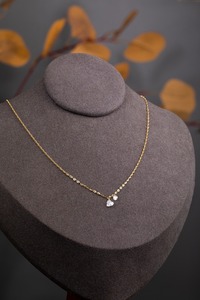 Collier pendentif classique en or blanc massif 18 carats avec diamant de laboratoire taille poire 0,4 ct |   Collier pendentif avec diamant de laboratoire taille poire - Product Image 4
