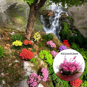 Mô hình cảnh quan cụm cỏ và hoa thu nhỏ 1:64 tỷ lệ 0.5cm nền tảng bàn cát Nhựa Tự làm sửa đổi thủ công - Product Image 2