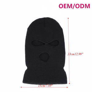 Pasamontañas de Punto con 3 Orificios y Logotipo Personalizado, Máscara Facial Completa para Otoño e Invierno, Cálida, Resistente al Viento, para Esquí y Ciclismo, Unisex, Spandex y Poliéster - Product Image 2