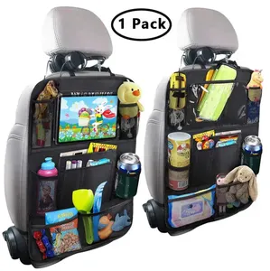 QEEPEI alta calidad OEM fábrica Instock multifuncional coche asiento trasero organizadores asiento trasero coche organizador con pantalla táctil tableta