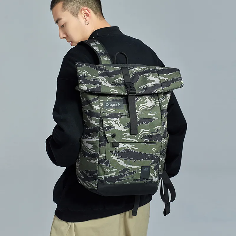 Backpack Custom Print Men Travel Bagpack Buy College Roll Top Backpacks For Men