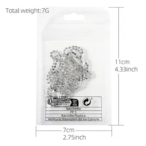 Cadena de Cristal de Lujo para Uñas de 100/50cm de Largo, 1.5/2mm, Brillante, Transparente/AB, Diamantes de Imitación, Metal, Acero, Manicura Francesa - Product Image 6
