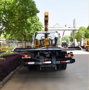 डोंगफेंग लाइट ड्यूटी टो ट्रक मलबे के ट्रक 360 डिग्री क्रेन घुड़सवार फ्लैटबेले मलबे वाला - Product Image 6