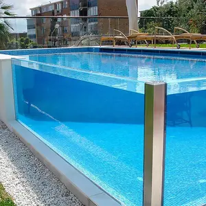 Folhas de plástico Fundido Acrílico Frameless Projeto Piscina, Piscina De Plástico Rígido @