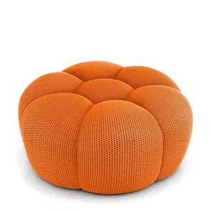 França roche bobois luxo laranja hotel bolha otomano fezes cadeira redonda pufes modernos designer pufes para sala de estar