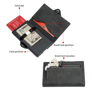 Ví Đựng Thẻ Thông Minh Tối Giản Bằng Da PU Dành Cho Doanh Nhân Nam 2023 Ví Bật Lên Chặn RFID Mỏng - Product Image 5