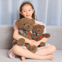 Peluche Ours en Coton Doux en Forme de Petit Cœur, Vente Directe Usine, Mignonne pour Anniversaire, Saint-Valentin, Bébé, Rembourrage Coton PP
