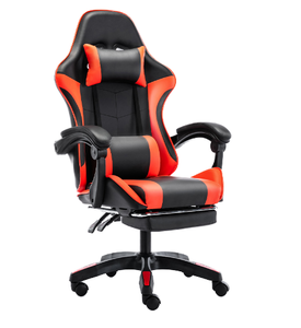 Chaise de bureau ergonomique pivotante en tissu au design moderne, base métallique, inclinable, pour gaming, pliable, fonction de levage, pour la maison - Grande Vente - Product Image 1