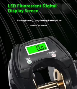 <span class=keywords><strong>Moulinet</strong></span> de pêche en fibre de carbone ultra-léger Baitcasting grande capacité affichage numérique corps large pour la coulée en eau salée en métal - Product Image 2