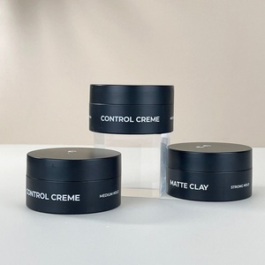 Frosted Jars with Lids Packaging Cream Jar Body Lotion Containers 50g 100G Matte Black Plastic Jar Cosmetic - Product Image 1