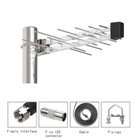 Antenne TV amplificateur à gain élevé VHF DVB-T2/ UHF Mini TV antenne hdtv 4K HD antenne extérieure numérique TV