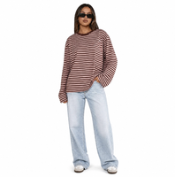 Sweat-shirt oversize tendance pour femme en nylon/coton, imprimé en 3D, anti-rides, style streetwear décontracté, col montant en maille
