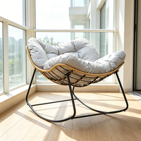 Fauteuil à bascule, chaise inclinable, chaise en rotin pour la maison, le jardin, le salon, le balcon, chaise à bascule de loisirs d'extérieur, chaise de jardin