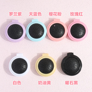 Free Sample Portable Mini Folding air Cushion Comb Round Pocket Travel <strong>Pop</strong> up Hair <strong>Brush</strong> with Mirror - Product Image 3