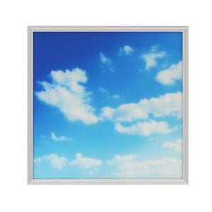 Panneau de ciel de <span class=keywords><strong>luminothérapie</strong></span> biophilique personnalisé-Plafonnier carré 60*60*10 avec scènes de la nature pour le calme et la concentration - Product Image 1