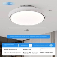 Kipas Angin LED Tanpa Baling-Baling Pintar Modern dengan Motor AC, Dapat Diredupkan, Dilengkapi Remote Control 6 Kecepatan untuk Rumah, Kantor & Ruang Tamu