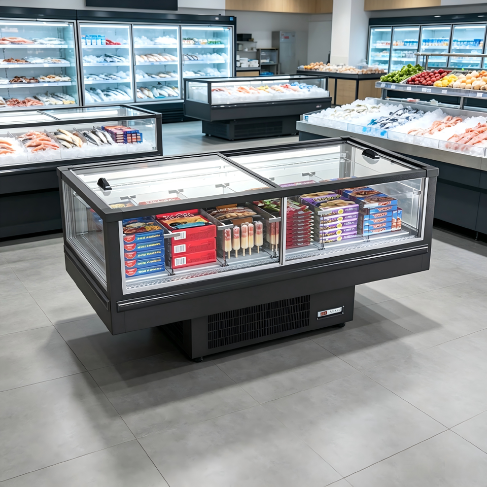 Html Box Display Type Stepped Open Fresh Meat Display Cooler Digital Thermostat Commercial ...