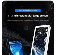Blanco Thermalright TV LCD 11.3 pulgadas IPS Panel Pantalla de pantalla Sub-pantalla de succión magnética para caso computadora