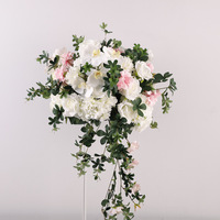 Realistische Künstliche Seidenrosen-Blumenkugel Hochzeits-Tischdekoration Geburtstags-Party-Hintergrund-Dekoration Anpassbare Größe Muttertag