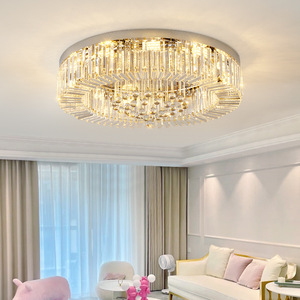 Crystal Ceiling <b>Light</b> Round Modern <b>Chandelier</b> For Living Room Bedroom Lighting 10-15 Sqm 110V 240V - Product Image 2