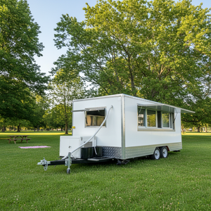 Carrito de Comida Cuadrado de Acero Inoxidable SANSHELL <span class=keywords><strong>FR500</strong></span> de Alta Calidad, Móvil, para Cocina China de Pizza Rápida, con Ruedas, Camión de Comida Rápida, CE - Product Image 2