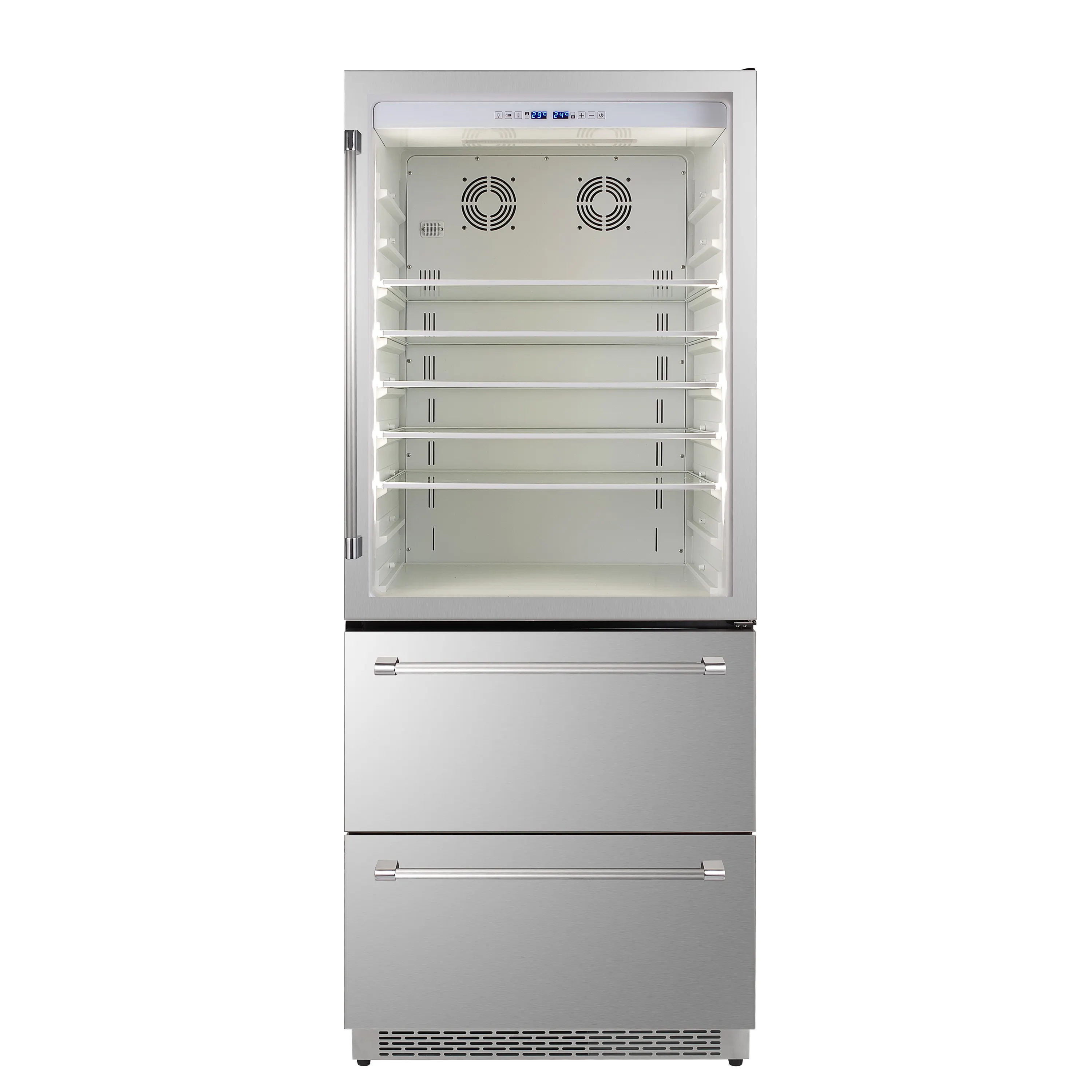Được xây dựng trong tủ lạnh phạm vi nhiệt độ rộng để lưu trữ tối ưu của thực phẩm và đồ uống.