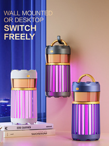 Lampe <span class=keywords><strong>anti</strong></span>-moustiques électrique d'intérieur, piège à mouches attractif, rechargeable, avec fonction d'aspiration - Product Image 2