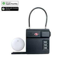 Cadenas GPS intelligent pour bagages de voyage avec étiquette connectée et fonction de localisation - Verrou de conteneur compatible Find My