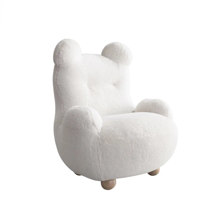 Sofá de bebé ordic de gran tamaño, silla de ocio de tela copetuda creativa, decoración de dormitorio de oasis bear lover