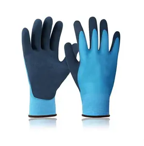 Sicherheit Männer Wasserdichte thermische Winter kälte beständige Arbeits handschuhe Winter fahr handschuhe Wasserdichte, doppelt beschichtete Latex-Arbeits handschuhe