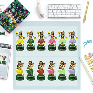 Moderne Zonne-Energie Hawaiiaans Meisje Grasrok Pop Plastic Swingende Ornament Voor Auto Interieur Interieur Decoratieve Objecten - Product Image 3