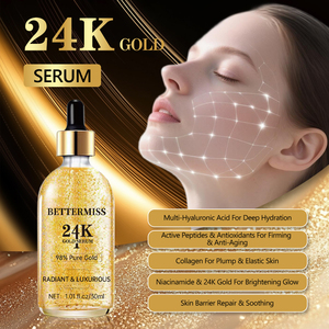 Sérum Visage Anti-rides Haute Qualité Or 24 carats Peptides Acide Hyaluronique Niacinamide Soin de la Peau Beauté - Product Image 2