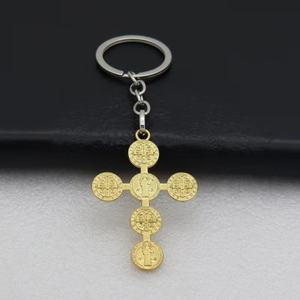 Gioielli Cattolici Medaglia di San Benedetto 5,7x3,9 cm Ciondolo a Croce Accessori Fai da Te per Collana all'Ingrosso - Product Image 4