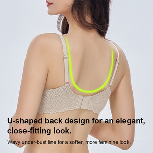 Fausse poitrine en silicone OEM/ODM, sous-vêtements, petite poitrine, grand coussin de poitrine, <span class=keywords><strong>soutien</strong></span>-<span class=keywords><strong>gorge</strong></span> push-up en dentelle sans fil pour femmes, sans couture et confortable - Product Image 3